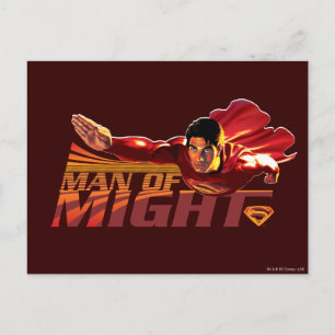 Superman Man of Might Postcard