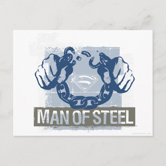 Superman Man of Steel Postcard (Front)