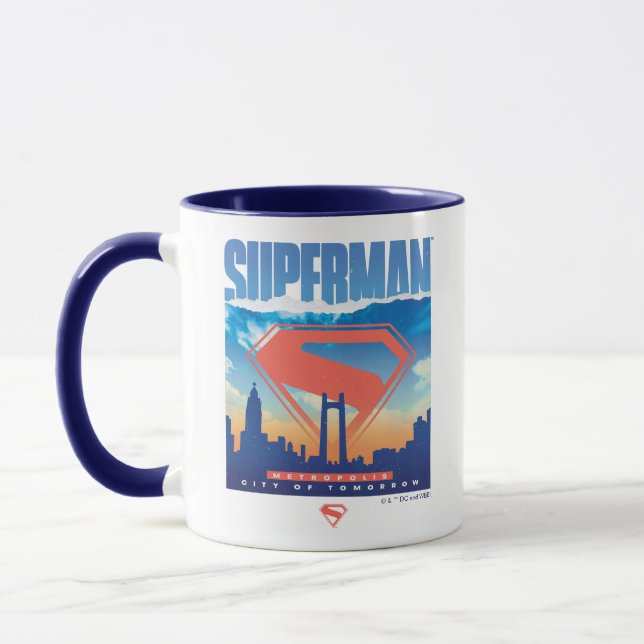 Superman Metropolis Skyline Mug (Left)