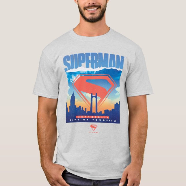 Superman Metropolis Skyline T-Shirt (Front)