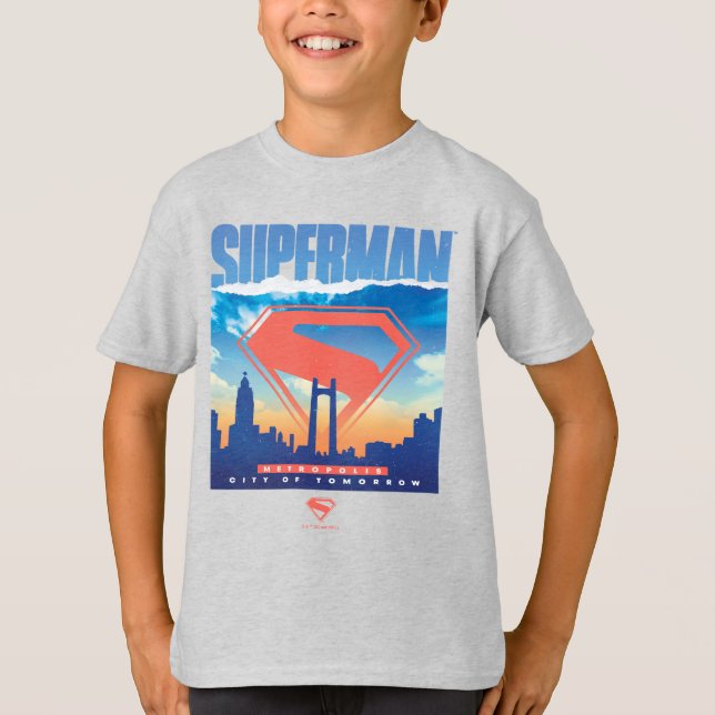 Superman Metropolis Skyline T-Shirt (Front)