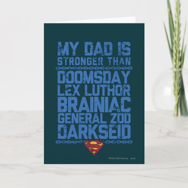 Superman - My Dad is Stronger Than... Card (Front)