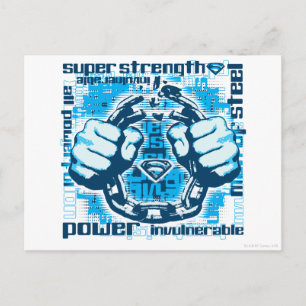 Superman Phrase Collage Postcard