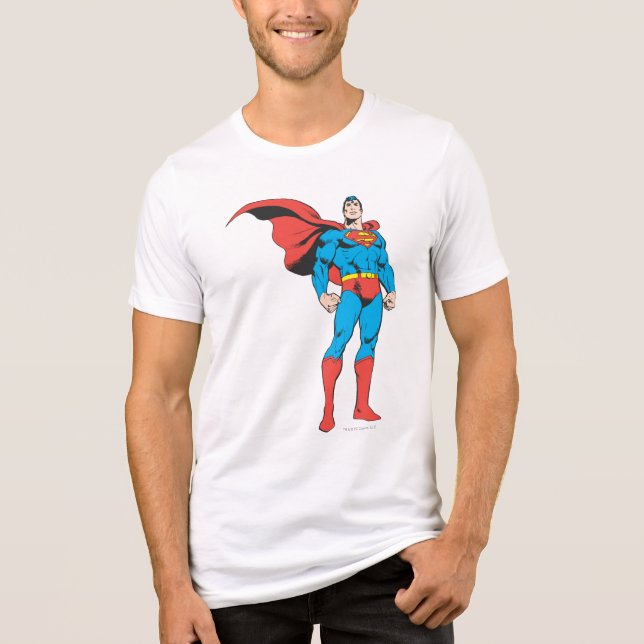 Superman Posing 3 Tri-Blend Shirt (Front)