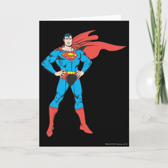 Superman Posing Card (Front)