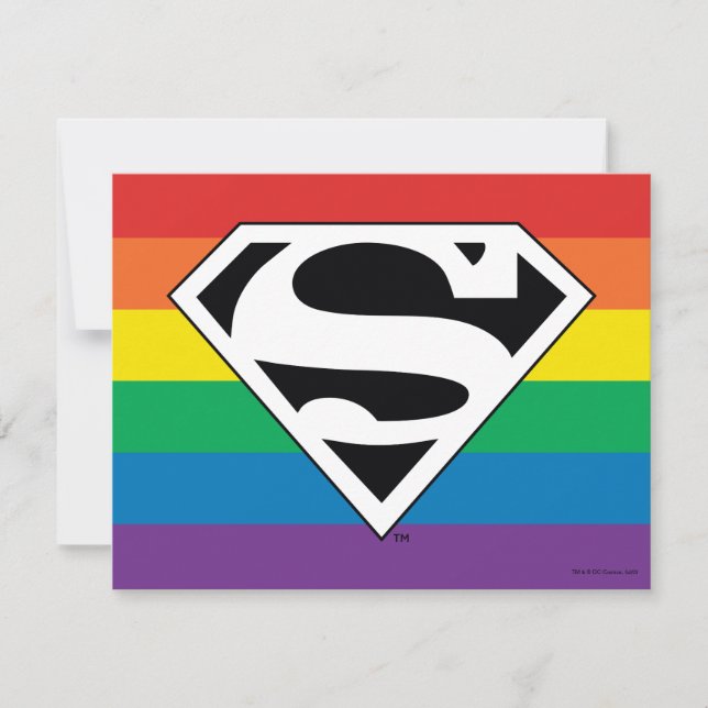 Superman Rainbow Logo Card (Front)