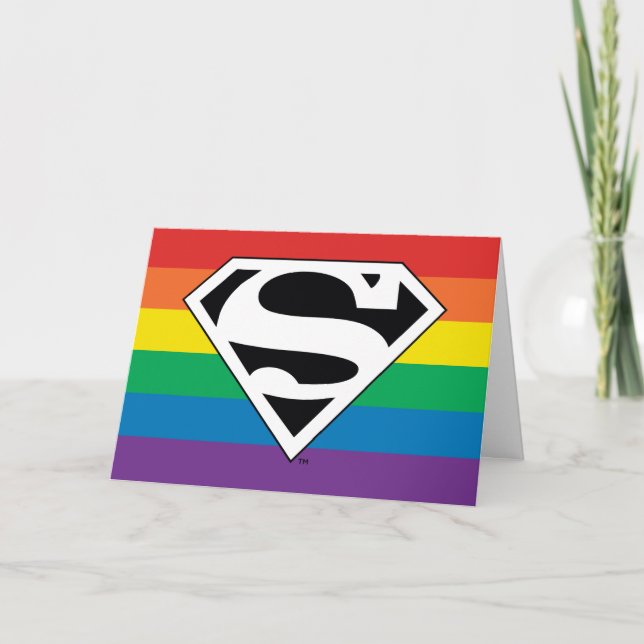 Superman Rainbow Logo Card (Front)