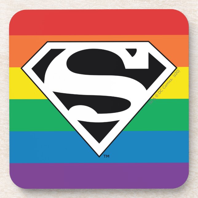 Superman Rainbow Logo Coaster (Front)