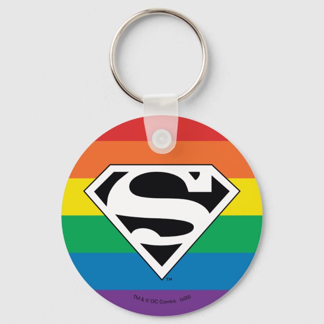 Superman Rainbow Logo Key Ring (Front)