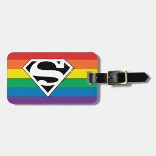Superman Rainbow Logo Luggage Tag