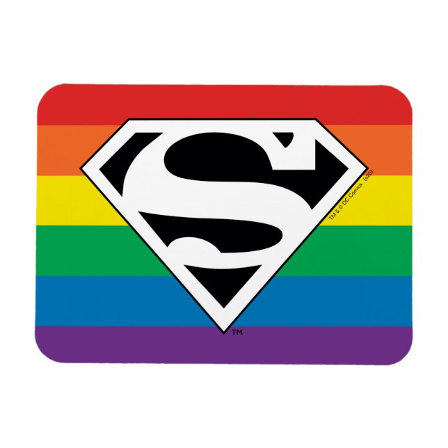 Superman Rainbow Logo Magnet (Horizontal)