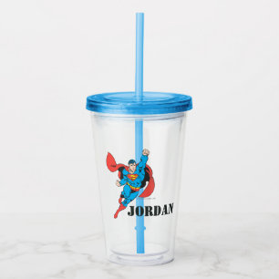 Superman Right Fist Raised Acrylic Tumbler