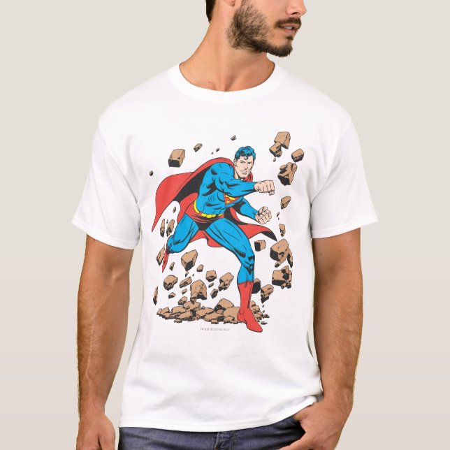 Superman Runs in Rubble T-Shirt (Front)