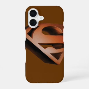 Superman S-Shield 3D Grainy Logo iPhone 16 Case