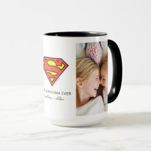 Superman S-Shield Best Grandma Photo Mug