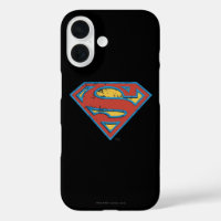 Superman S-Shield | Blue Outline Grunge Logo