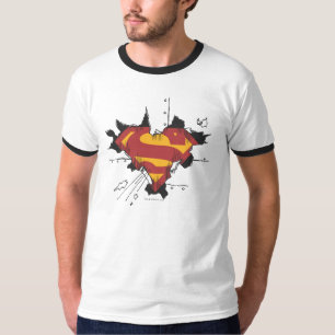 Superman S-Shield Broken Metal Logo T-Shirt