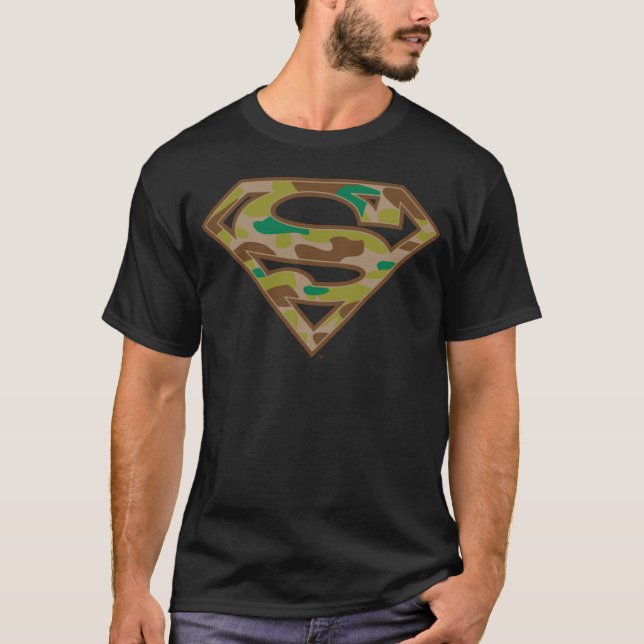 Superman S-Shield | Camouflage Logo T-Shirt (Front)