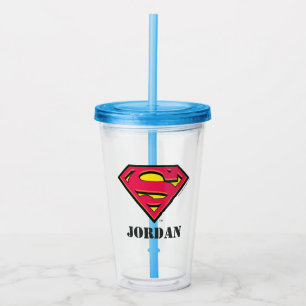 Superman S-Shield Classic Logo Acrylic Tumbler