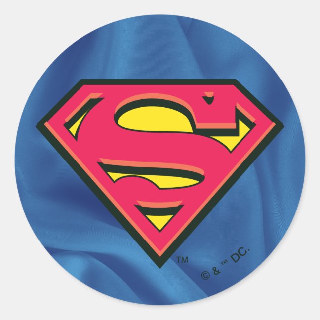 Superman S-Shield | Classic Logo Classic Round Sticker (Front)