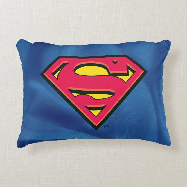 Superman S-Shield | Classic Logo Decorative Cushion (Front)