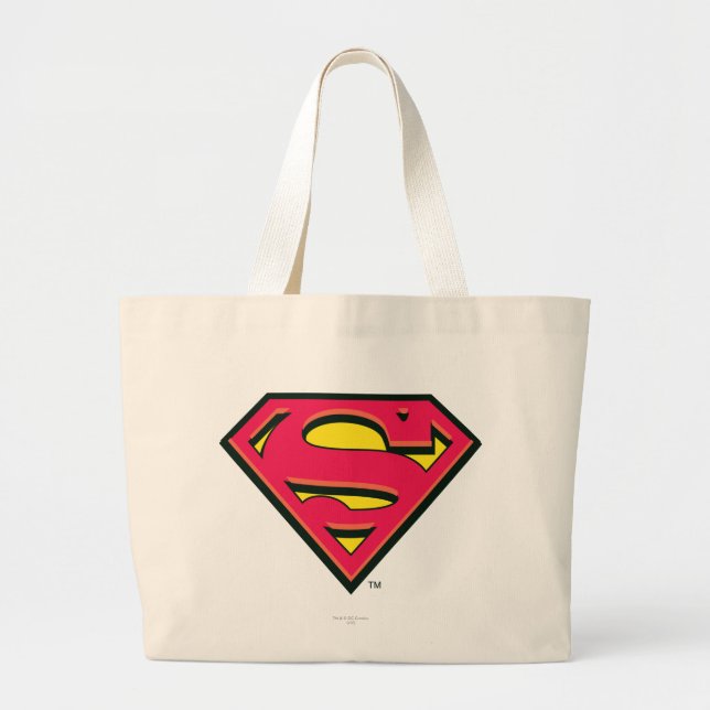 Superman S-Shield | Classic Logo Large Tote Bag (Front)