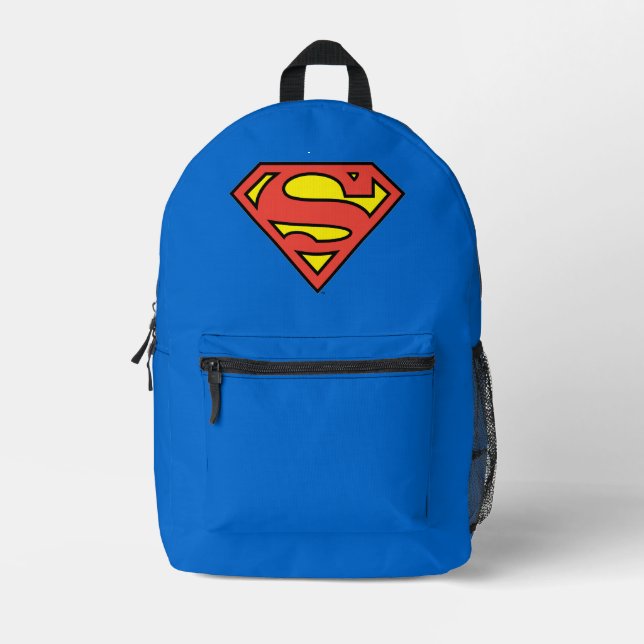 Superman S-Shield | Classic Logo Printed Backpack (Front)