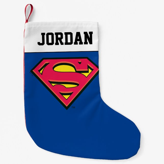 Superman S-Shield | Classic Logo Small Christmas Stocking (Front)