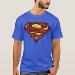 Superman S-Shield | Darkened Red Logo T-Shirt<br><div class="desc">World Hero</div>