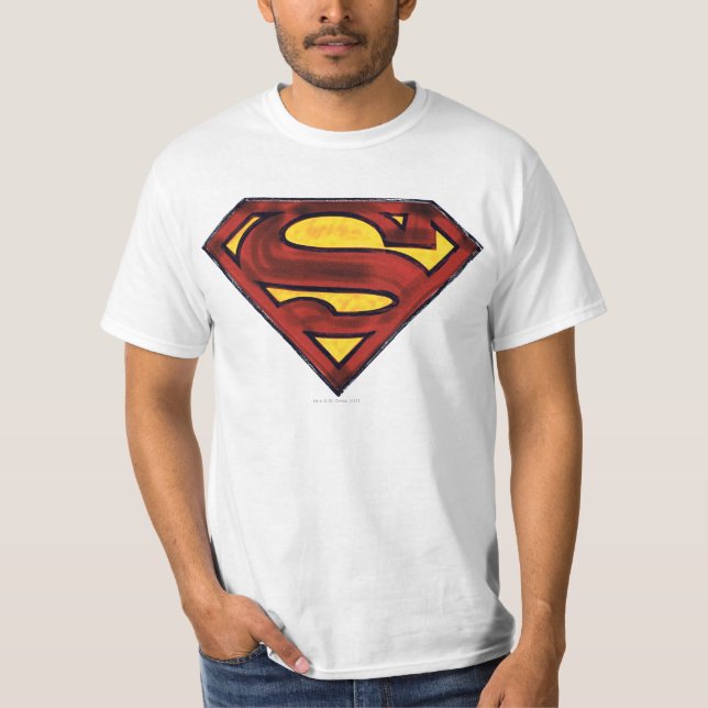 Superman S-Shield | Darkened Red Logo T-Shirt (Front)