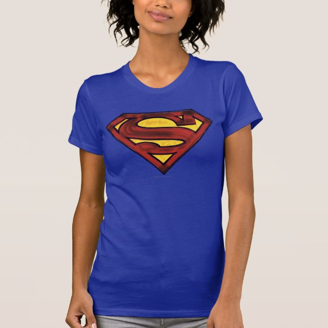 Superman S-Shield | Darkened Red Logo T-Shirt (Front)