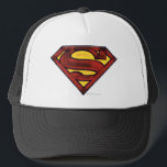 Superman S-Shield | Darkened Red Logo Trucker Hat<br><div class="desc">World Hero</div>
