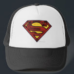 Superman S-Shield | Darkened Red Logo Trucker Hat<br><div class="desc">World Hero</div>