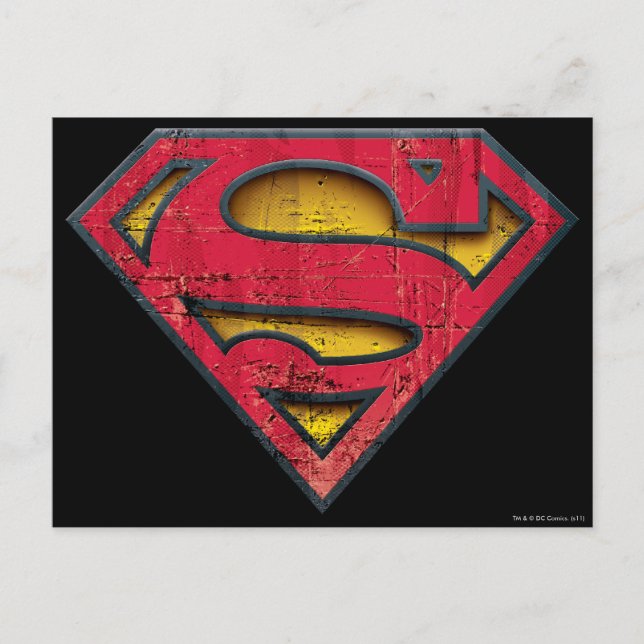 Superman S-Shield | Distressed Logo Postcard (Front)