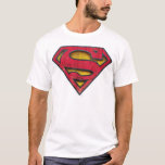 Superman S-Shield | Distressed Logo T-Shirt<br><div class="desc">Metropolis Showdown</div>