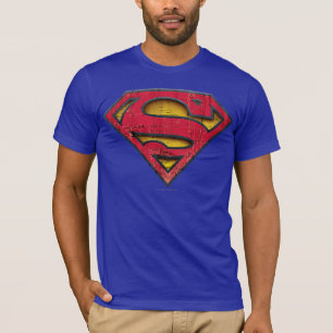 Superman S-Shield   Distressed Logo T-Shirt