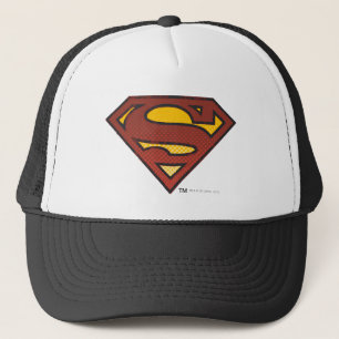 Superman S-Shield   Faded Dots Logo Trucker Hat