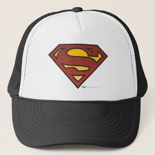 Superman S-Shield | Faded Dots Logo Trucker Hat (Front)