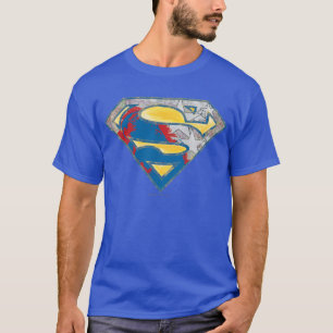 Superman S-Shield Grey Yellow Red Black Mix Logo T-Shirt