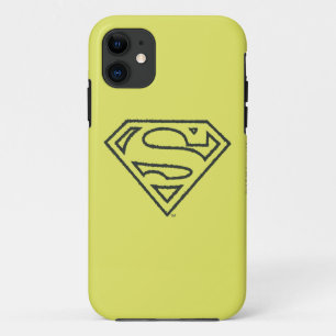 Superman S-Shield   Grunge Black Outline Logo Case-Mate iPhone Case