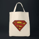 Superman S-Shield | Grunge Black Outline Logo Tote Bag<br><div class="desc">The classic Superman S-Shield logo stylised as an old comic book paper grunge graphic.</div>