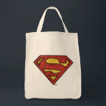 Superman S-Shield | Grunge Black Outline Logo Tote Bag<br><div class="desc">The classic Superman S-Shield logo stylised as an old comic book paper grunge graphic.</div>