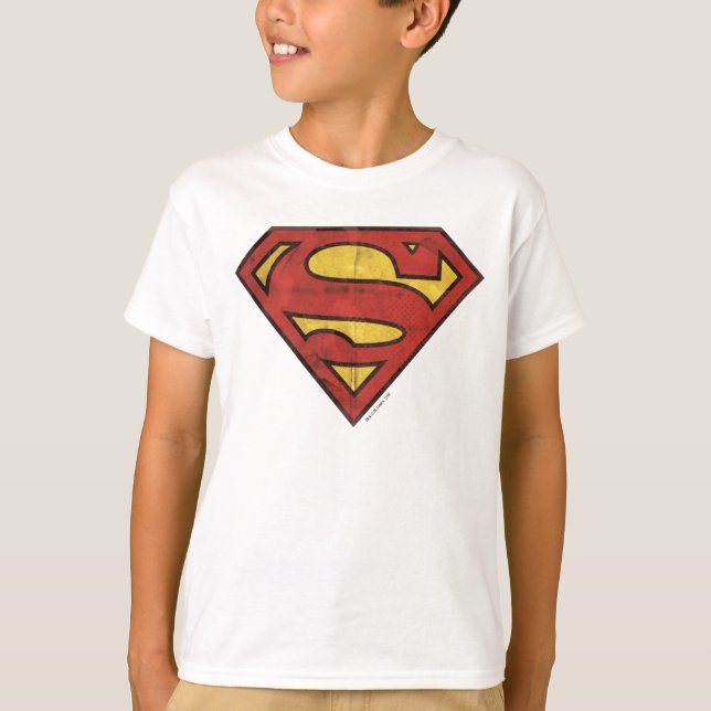 Superman S-Shield | Grunge Logo T-Shirt (Front)