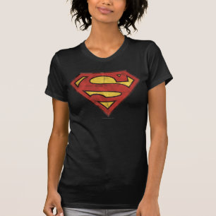 Superman S-Shield   Grunge Logo T-Shirt