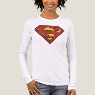 Superman S-Shield   Grunge Logo Tri-Blend Shirt
