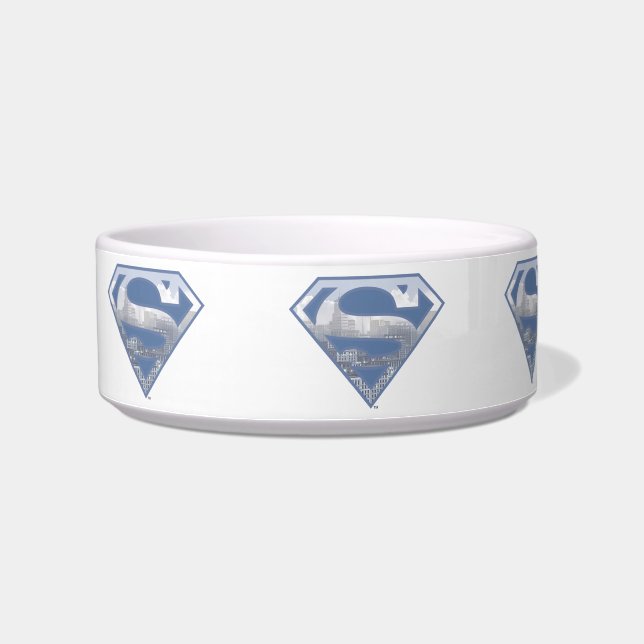 Superman S-Shield | Light Blue City Logo Bowl (Left)
