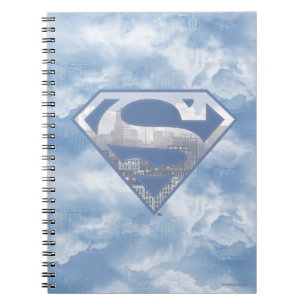Superman S-Shield   Light Blue City Logo Notebook