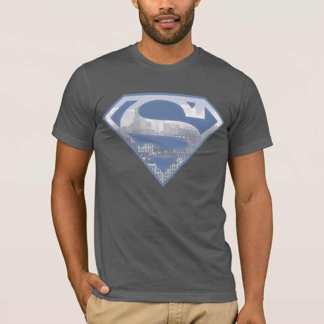 Superman S-Shield | Light Blue City Logo T-Shirt (Front)