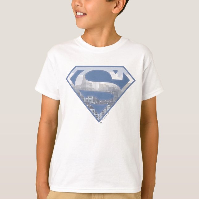 Superman S-Shield | Light Blue City Logo T-Shirt (Front)