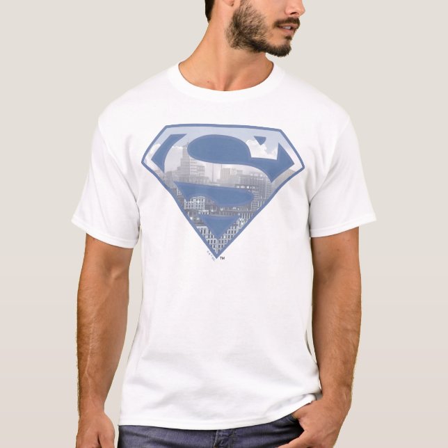 Superman S-Shield | Light Blue City Logo T-Shirt (Front)
